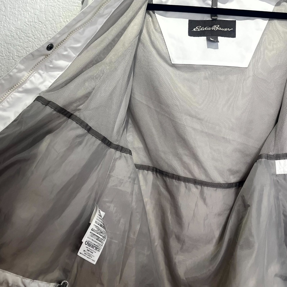 Eddie‎ Bauer Weatheredge Rain Jacket Womens S White Gray Mesh Lined Waterproof - Picture 6 of 16